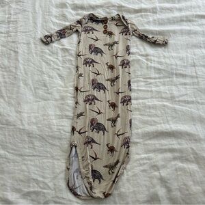 NWOT Posh Peanut knotted gown “Vintage Dinos”